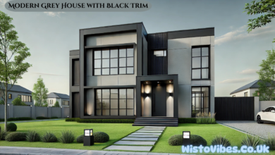 Modern Grey House with Black Trim