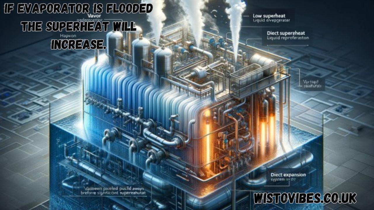 if evaporator is flooded the superheat will increase.