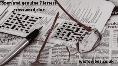 open and genuine 7 letters crossword clue