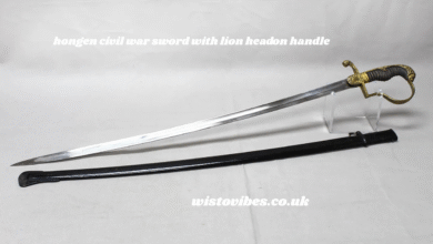 hongen civil war sword with lion headon handle