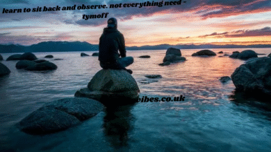 learn to sit back and observe. not everything need - tymoff