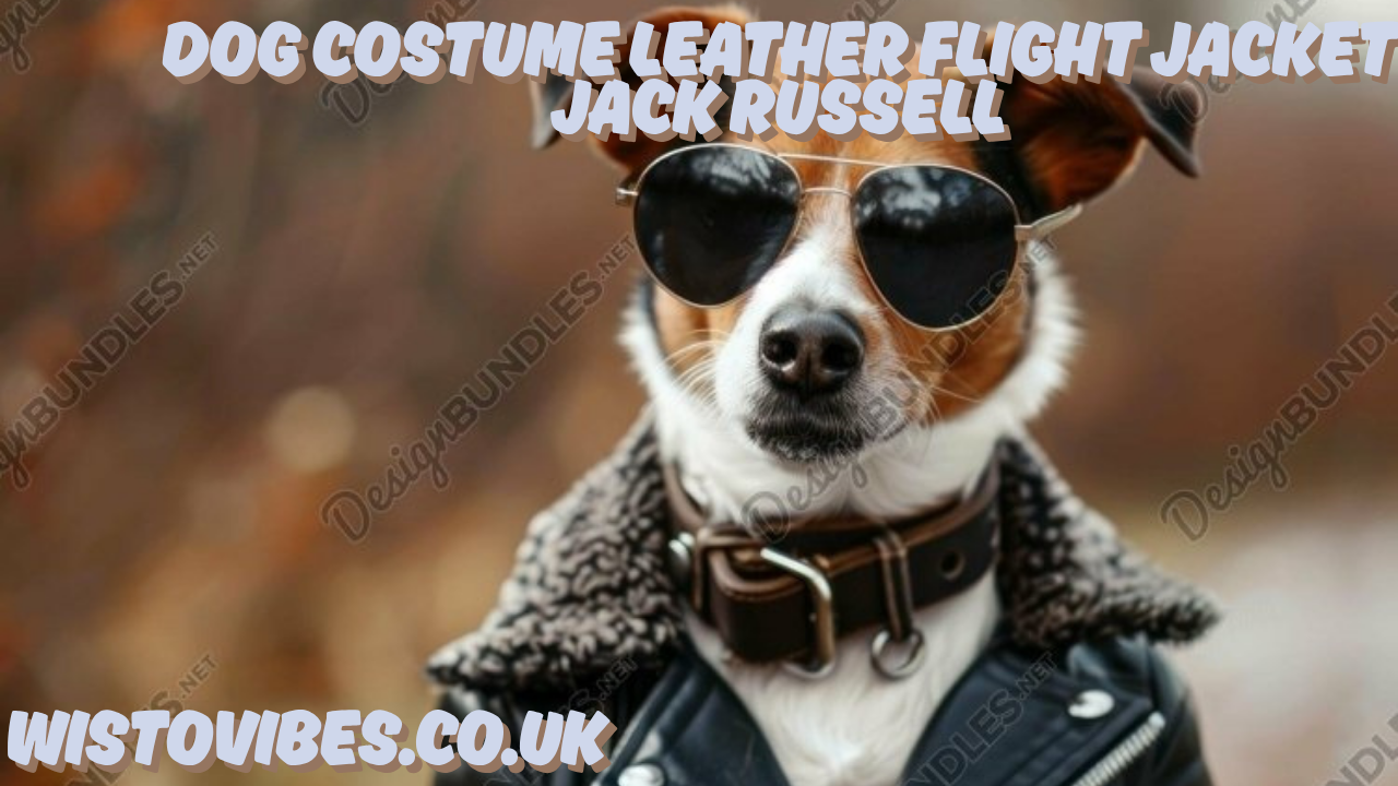 dog costume leather flight jacket jack russell